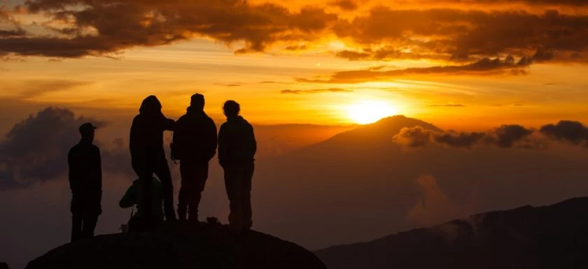 Kilimanjaro machame route sunrise: a spectacular morning view.