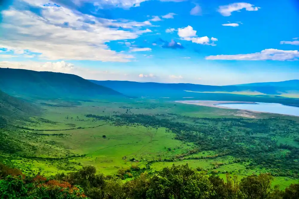 Ngorongoro crater tours and safari - a stunning photograph showcasing the natural wonders and wildlife diversity within the iconic ngorongoro crater.