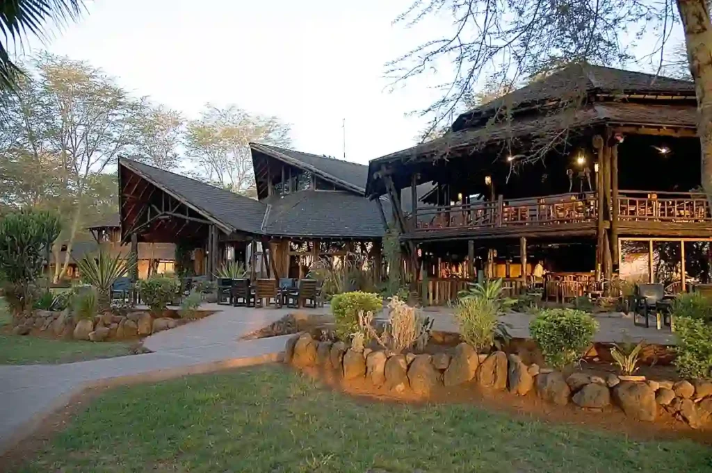 A tranquil scene at ol tukai lodge, the premier amboseli accommodation, nestled in the heart of amboseli national park.